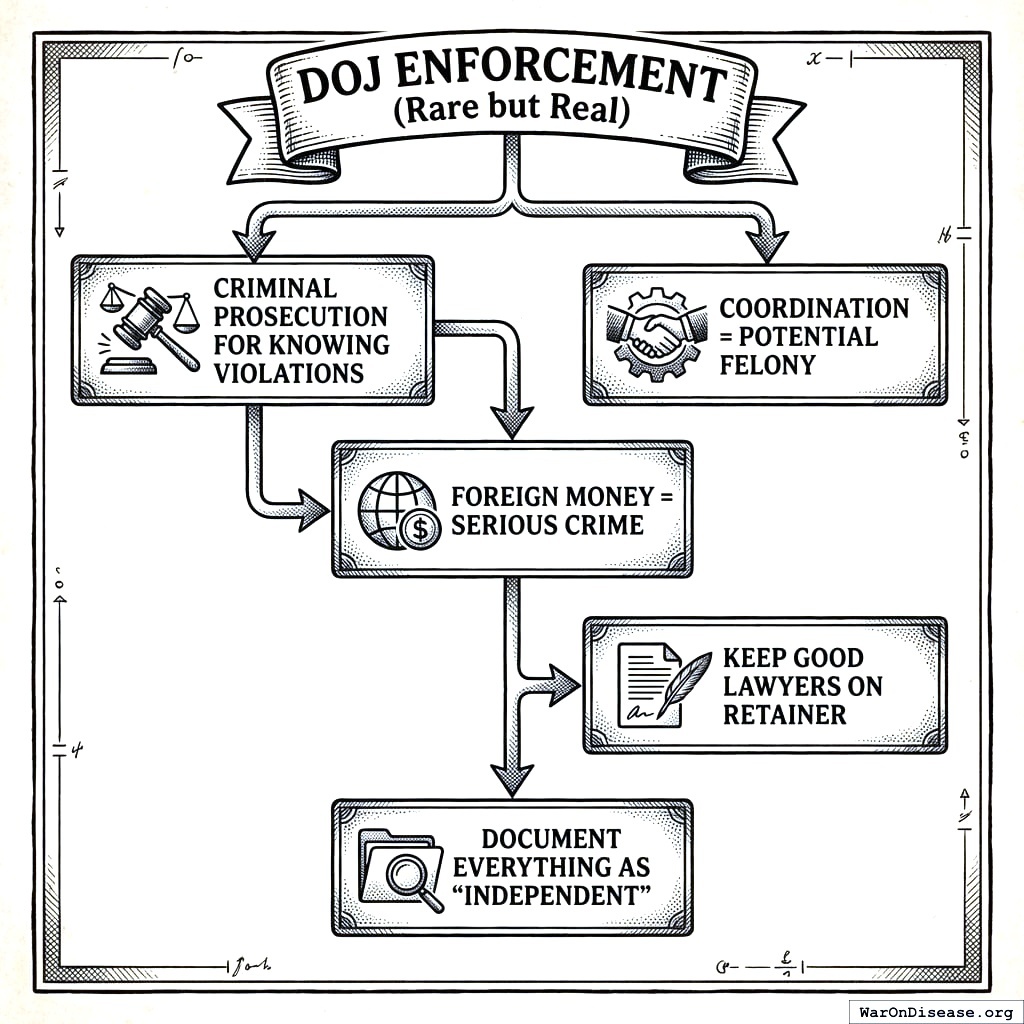 Things that make the Department of Justice angry, and how to make them slightly less angry with paperwork.
