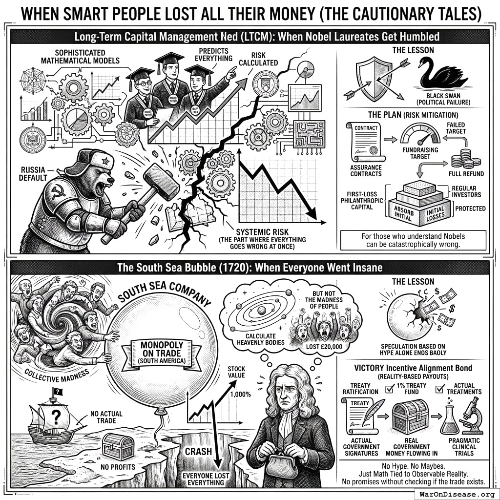 Past financial disasters: no safeguards, pure chaos, everyone loses. This plan: many safeguards, organized chaos, probably fine. Progress is incremental.