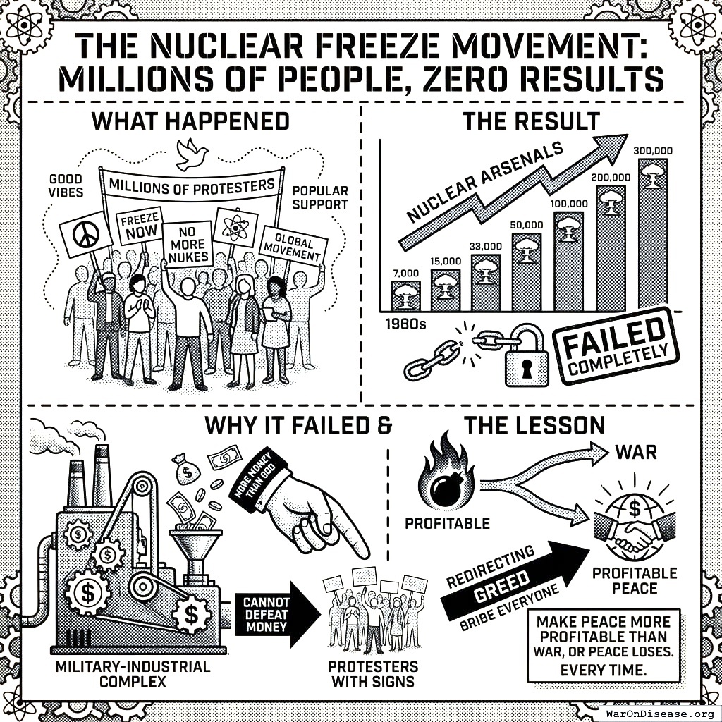 Asking explosion manufacturers to be nice doesn’t work. Offering them biotech profits does. Greed is easier to redirect than eliminate.
