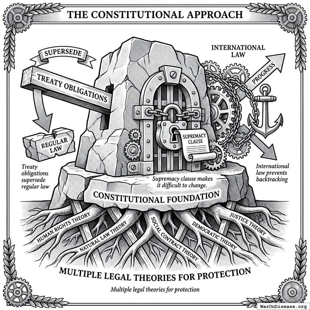 Treaties beat regular laws. It’s in the Constitution. The Founders planned ahead for when future politicians would be idiots.