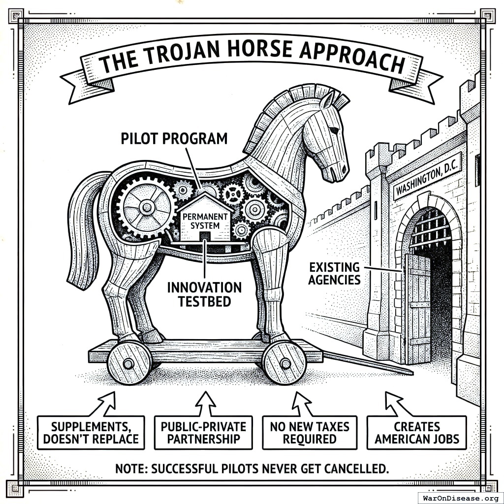 Call permanent program a pilot. Politicians approve pilots. Pilot never ends. You named your Trojan Horse ‘pilot program’ and they opened the gates.