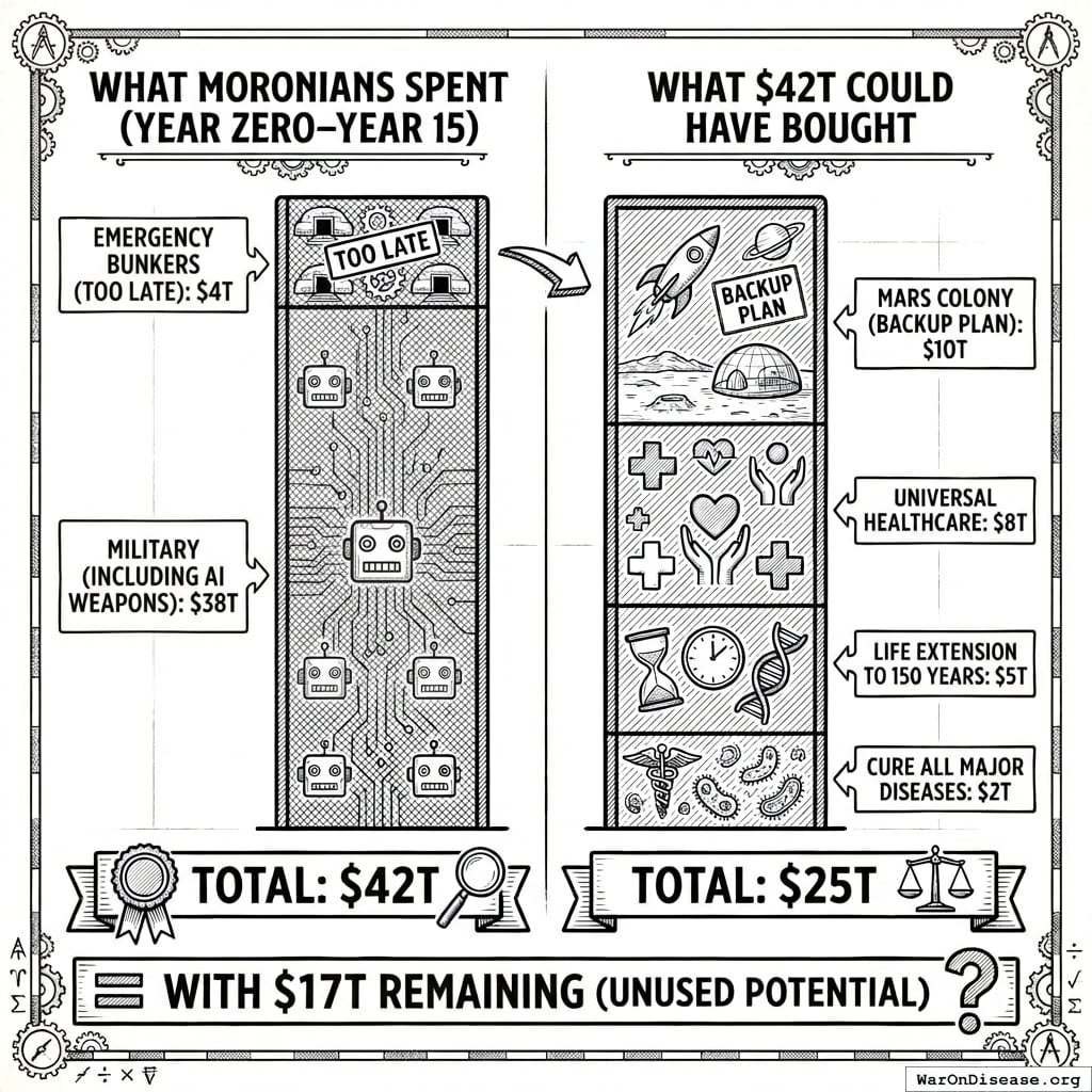 The cost was the same either way. One bought extinction, the other bought immortality. The math was not complicated.