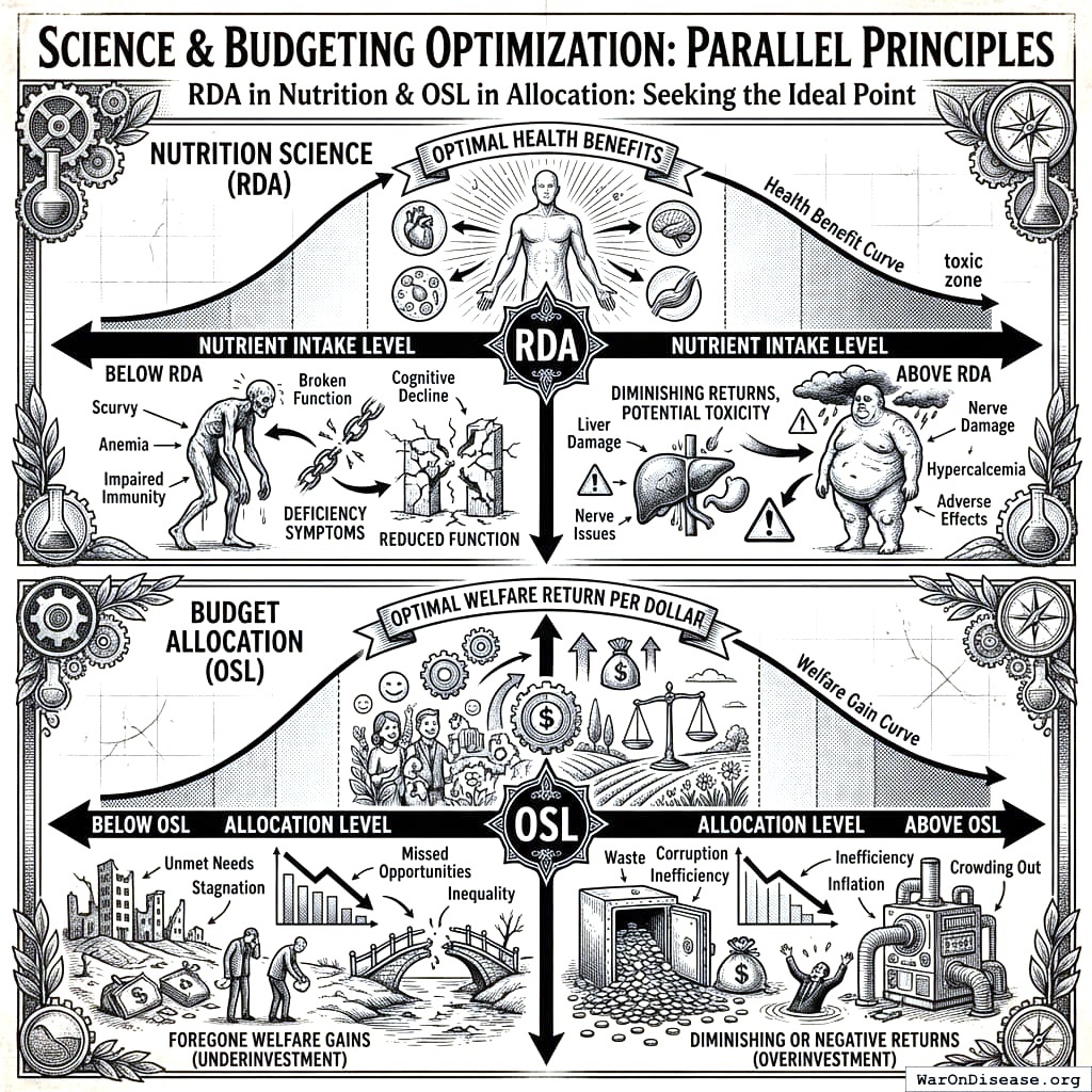 Nutritionists tell you how much vitamin C you need. OSL tells governments how much education funding they need. One prevents scurvy, the other prevents stupid.
