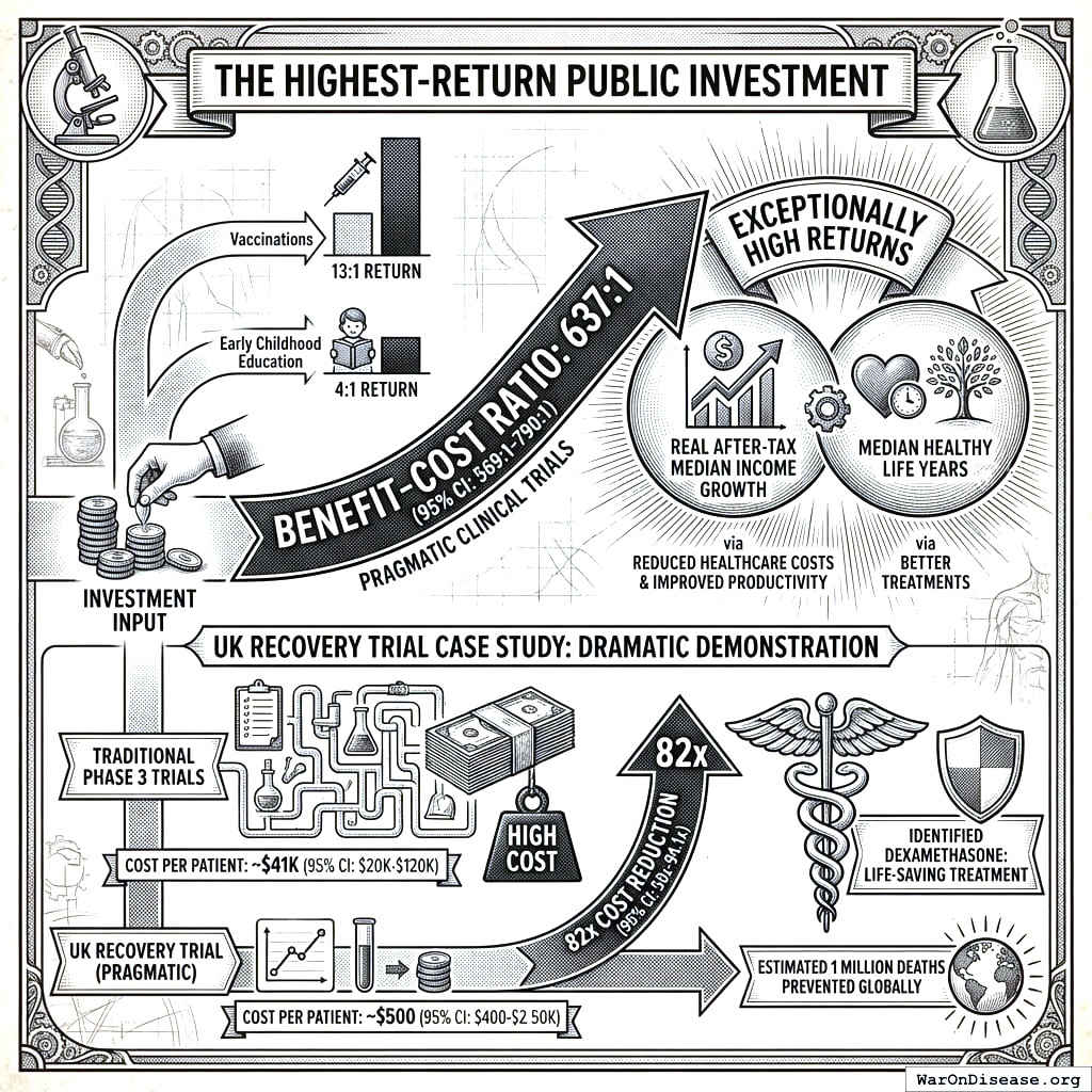 Some ways of spending government money work better than others. Also, cheap trials work as well as expensive trials, but cost less. This required two charts to explain.