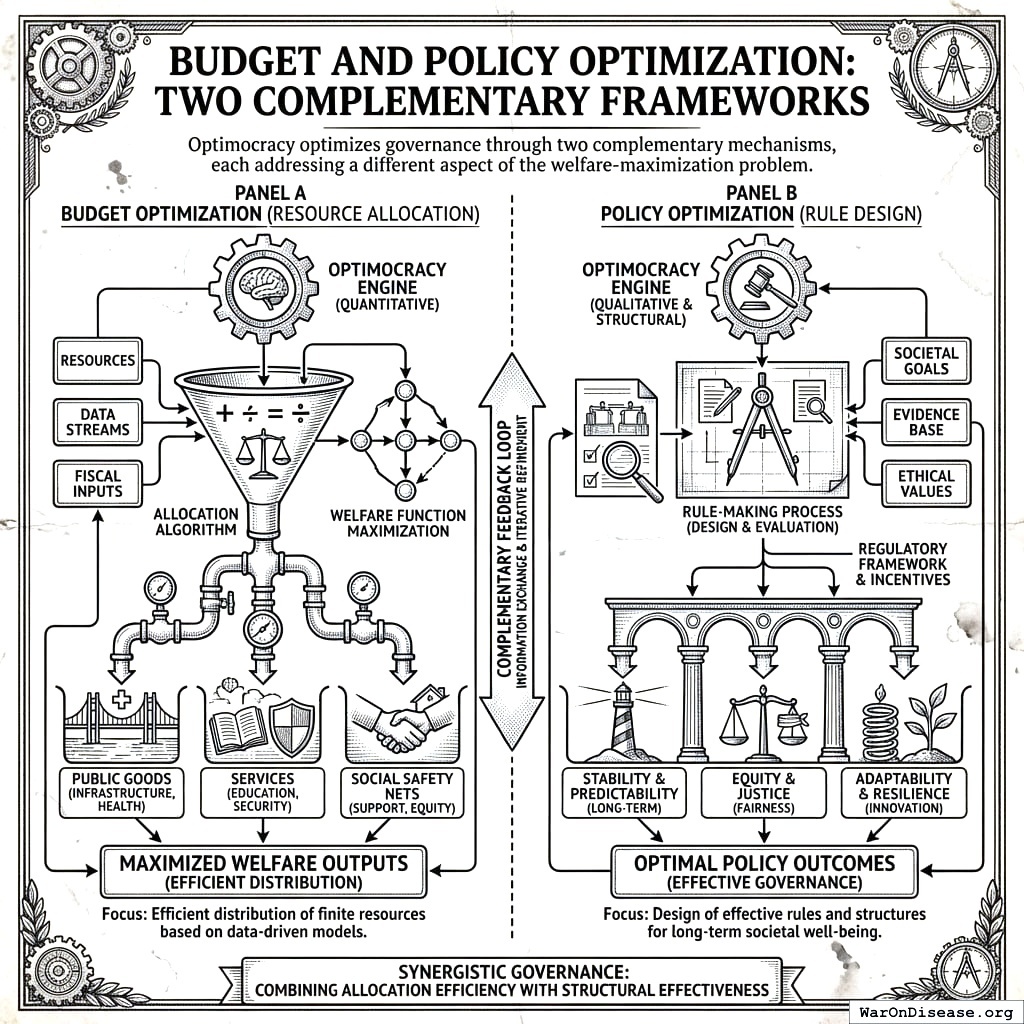 The two pillars of Optimocracy: one tells you what to do, the other tells you how much to spend doing it. You’d think humans would have invented this before inventing NFTs.
