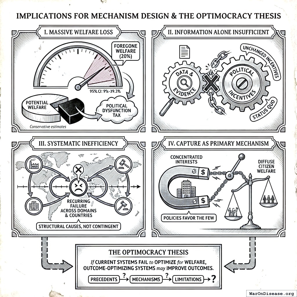 Politicians get captured by special interests, which makes everyone poorer, so we’re trying to design systems where being terrible is harder. Childproofing democracy.