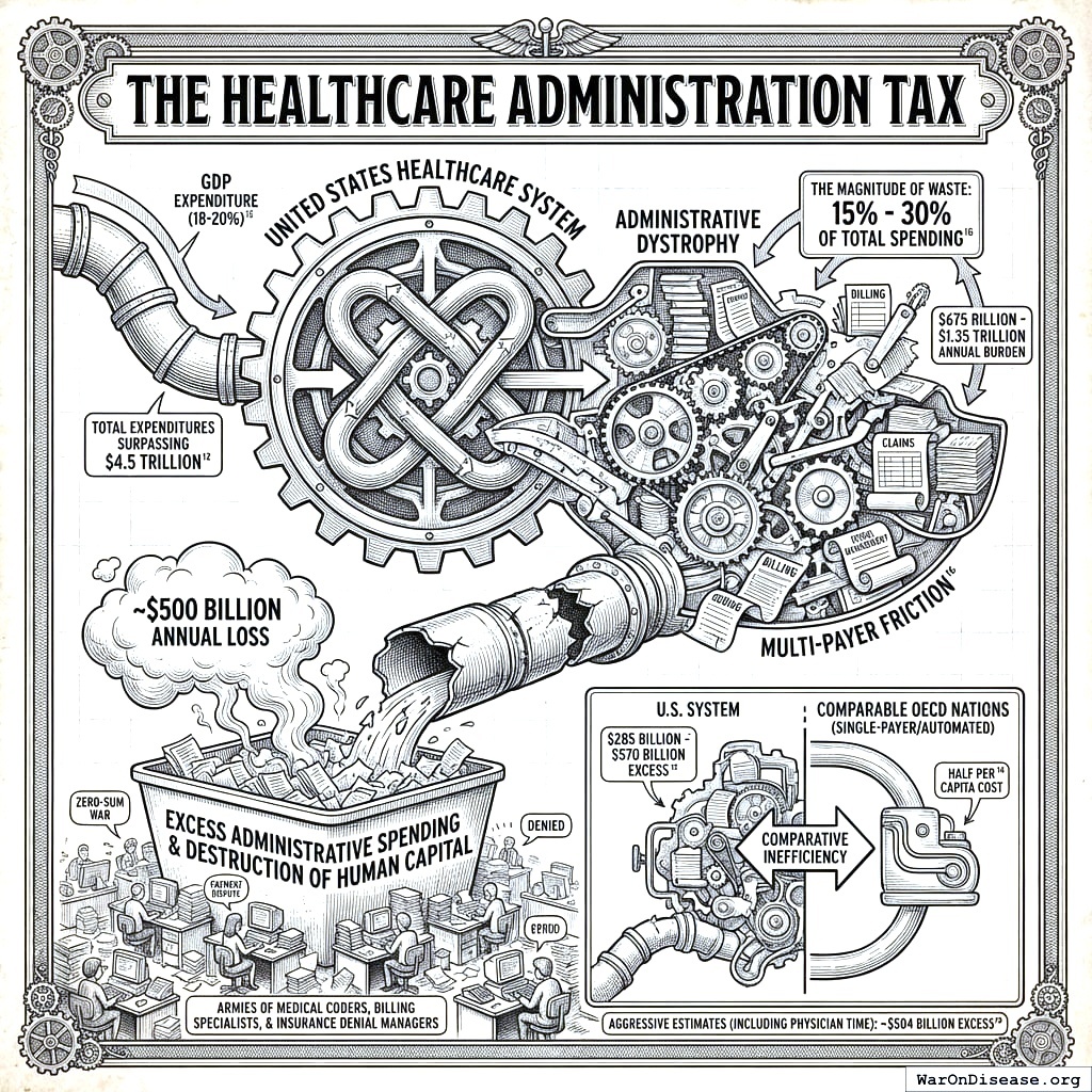 America spends more per person on healthcare paperwork than most countries spend on actual healthcare. You invented the medical billing specialist, a job that exists to argue about whether saving your life was covered.