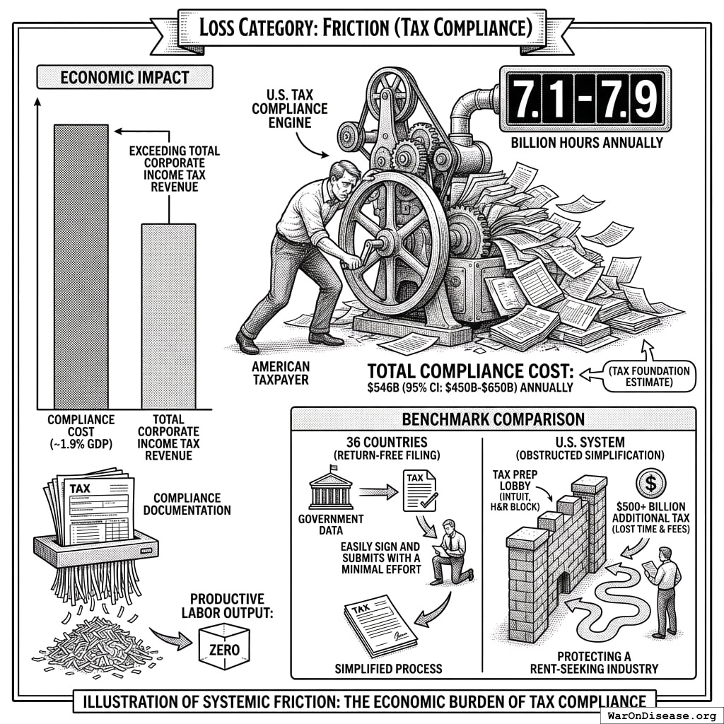 Americans spend $546 billion a year figuring out their taxes. That’s more than corporate taxes raise. You built a very expensive puzzle.